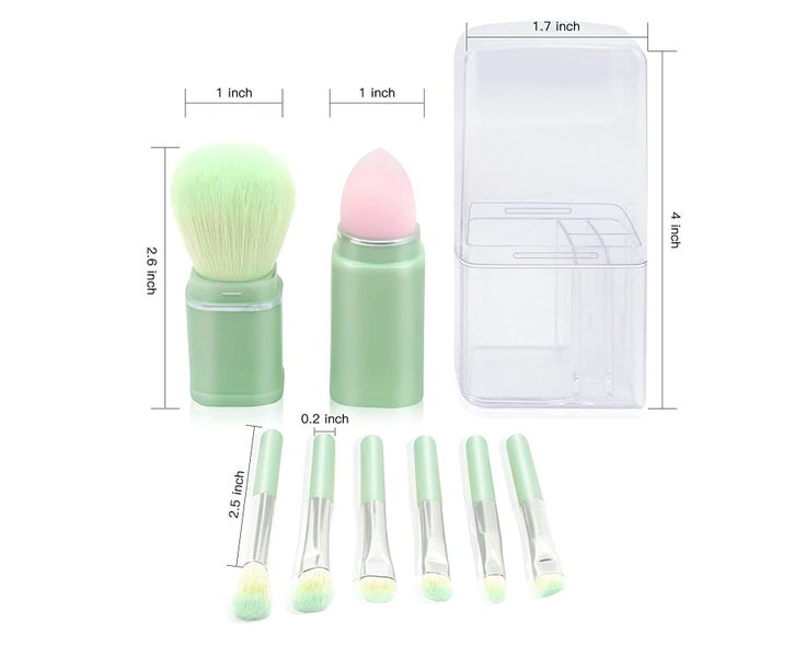 Set of 8 Travel Small Makeup Brush Portable - Travel Lip Brush,Eyeshadow Brus Carousel 2