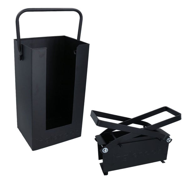 Eco Briquette Maker & Holder Paper Log Fire Burner Newspaper Open Fire Pit Brick Carousel 2