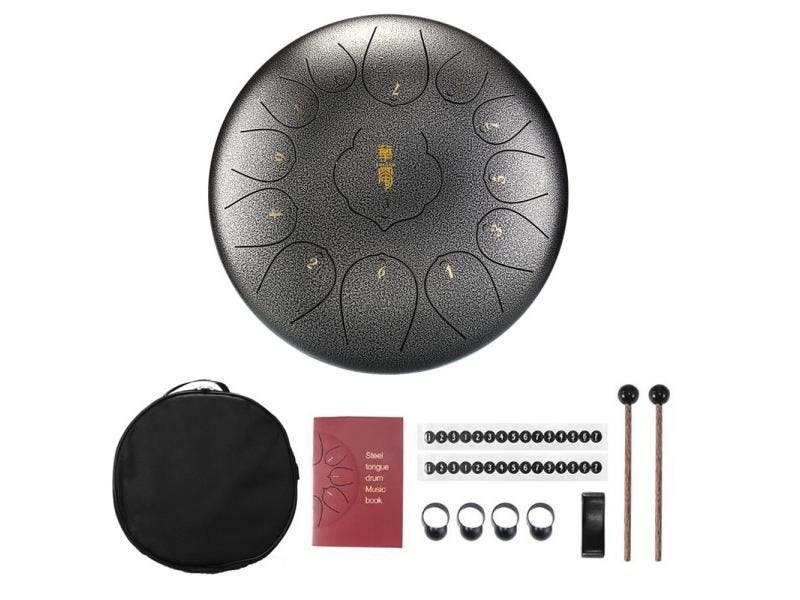 12 Inch 13 Tone Handpan Drum Yoga Meditation Ethereal Drum Steel Tongue Drum Carousel 1