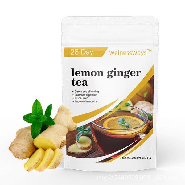 Premium Lemon Ginger tea-Detox ,Slimming ,Promote Digestion &Dispel Cold 2.96 oz Carousel 1