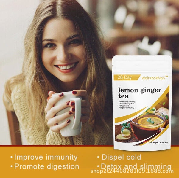 Premium Lemon Ginger tea-Detox ,Slimming ,Promote Digestion &Dispel Cold 2.96 oz Carousel 4