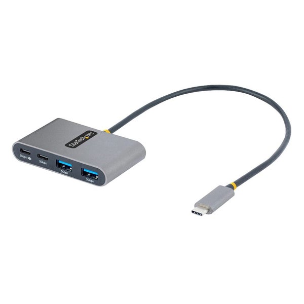 StarTech.com 4-Port USB-C Hub with 100W Power Delivery Pass-Through, 2x USB-A + Carousel 1