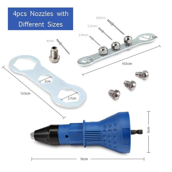 Rivet Attachment/Rivet Gun Attachment/Riveter Drill Attachment/Rivet ...