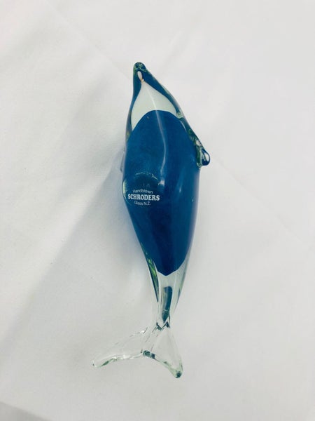 Nigel Schroders Hokitika Glass Handblown Dolphin (20607)62999640378753111