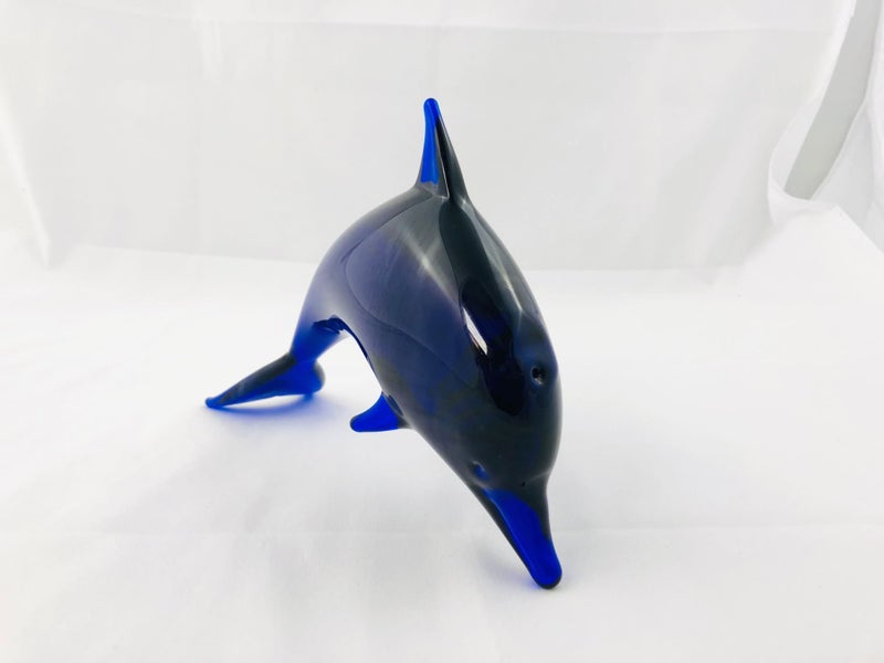 Vintage Hand Crafted Cobalt Blue Dolphin (20607)62930700185858111