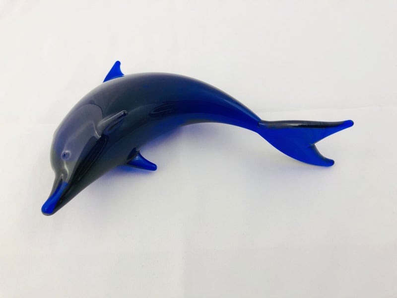 Vintage Hand Crafted Cobalt Blue Dolphin (20607)62930700185858113