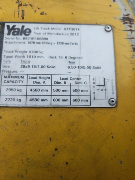 Yale 3tonne forklift Carousel 4