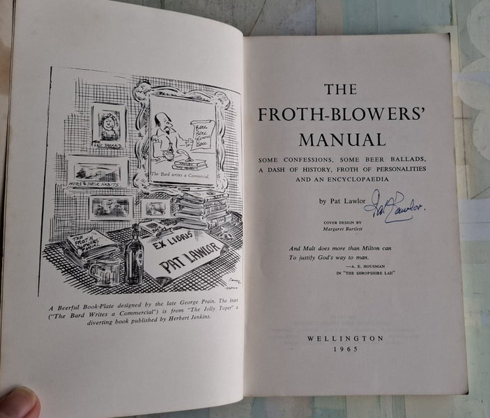 The Froth-Blowers' Manual (The Encyclopedia of Beer) - SIGNED by PAT LAWLOR Carousel 2