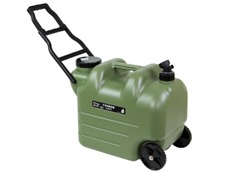 28L Portable Water Carrier Tank on Wheels Carousel 1