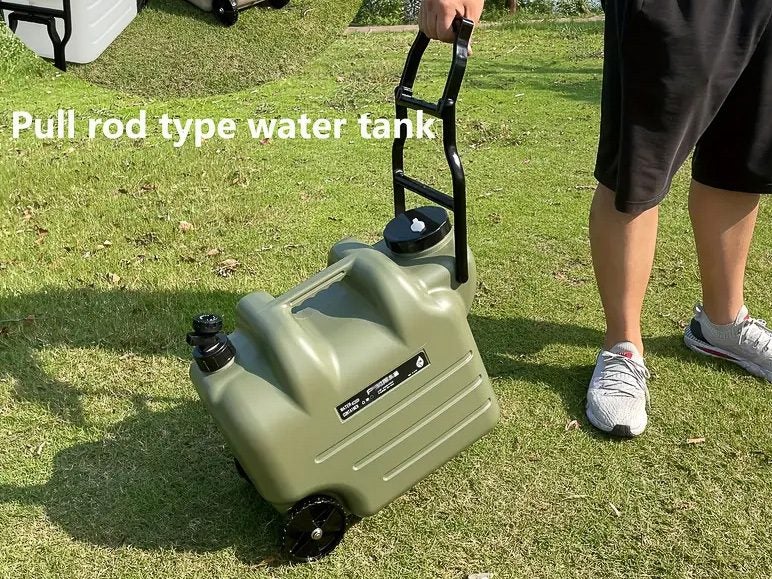 28L Portable Water Carrier Tank on Wheels Carousel 5
