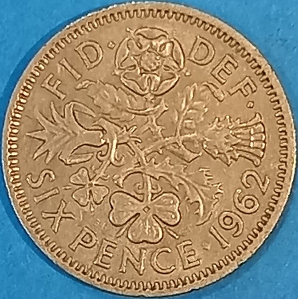 1962. GREAT BRITAIN. SIXPENCE. Carousel 2