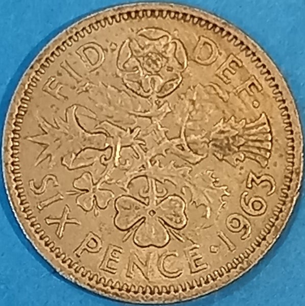 1963. GREAT BRITAIN. SIXPENCE. Carousel 2