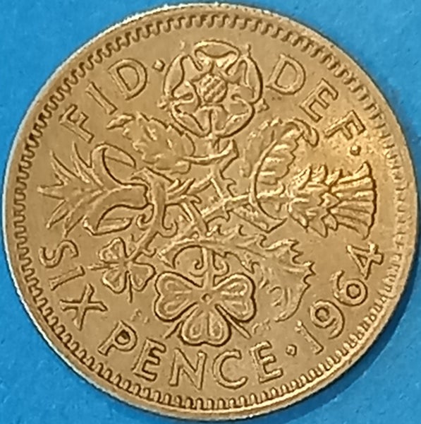 1964. GREAT BRITAIN. SIXPENCE. Carousel 2
