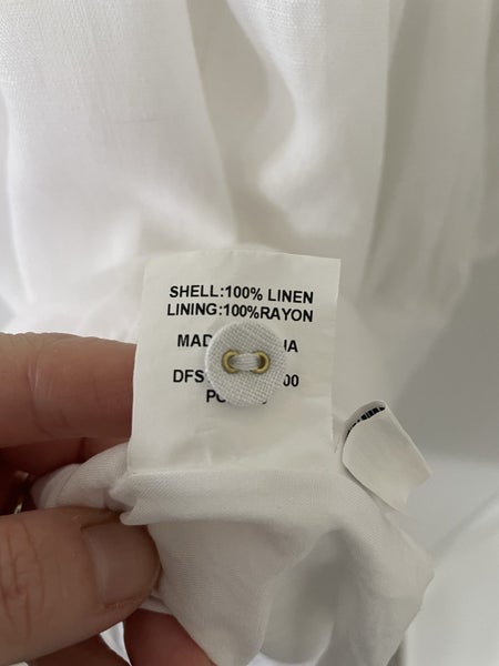 DISSH long sleeve white linen dress Carousel 9