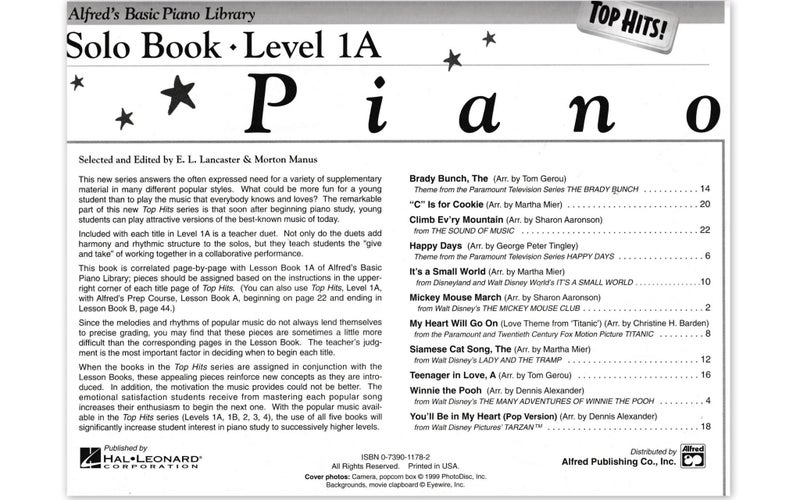 Alfred's Basic Piano Library - Piano Solo Book Level 1A Carousel 2