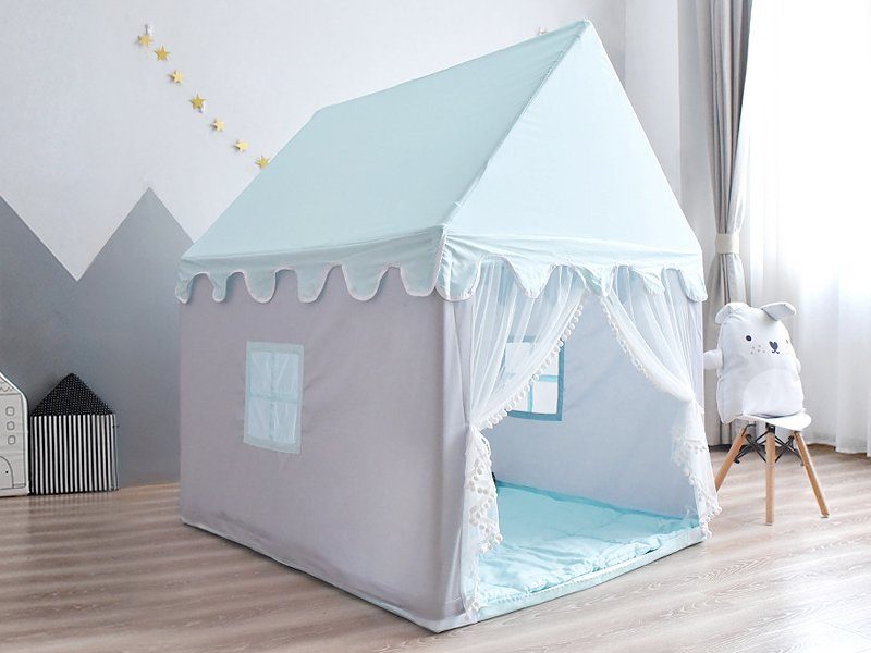 Kids Playhouse Play Tent - Blue Carousel 1