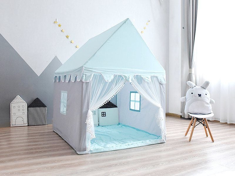 Kids Playhouse Play Tent - Blue Carousel 2