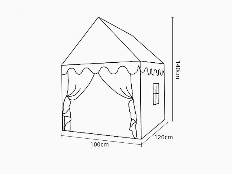 Kids Playhouse Play Tent - Blue Carousel 7