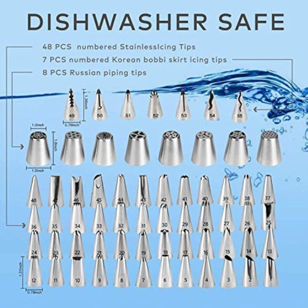 137pcs Cake Decorating Kit with Cake Turntable for Decorating Pastry Piping Bag Carousel 2