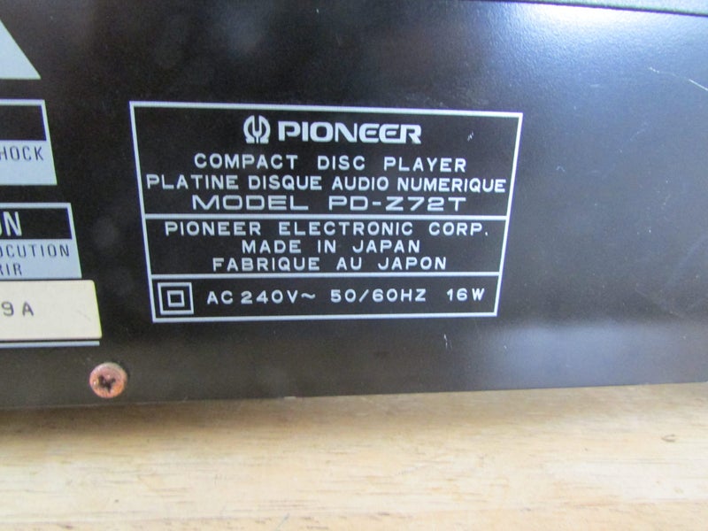Pioneer compact disc PD 272T SR Carousel 9
