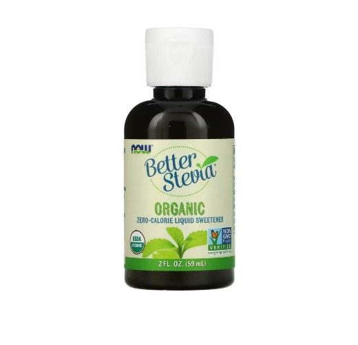 NOW Foods Organic Better Stevia Zero-Calorie Liquid Sweetener 2 fl oz (59 ml) Carousel 1