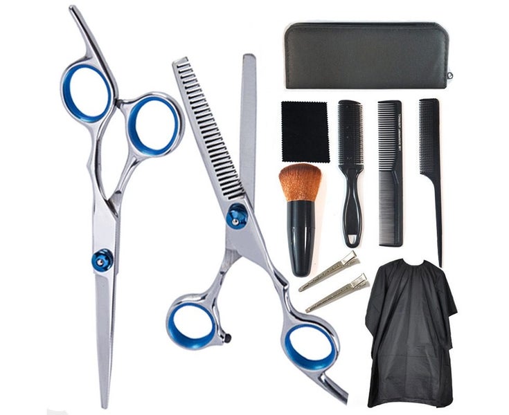 11pcs Stainless Steel Hair Cutting Scissors Kits Thinning Shears Set Barber Carousel 1