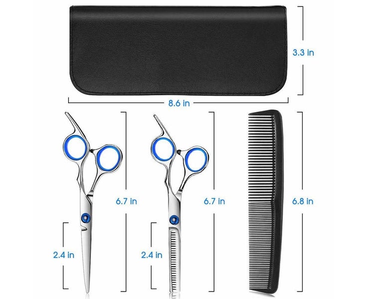 11pcs Stainless Steel Hair Cutting Scissors Kits Thinning Shears Set Barber Carousel 2