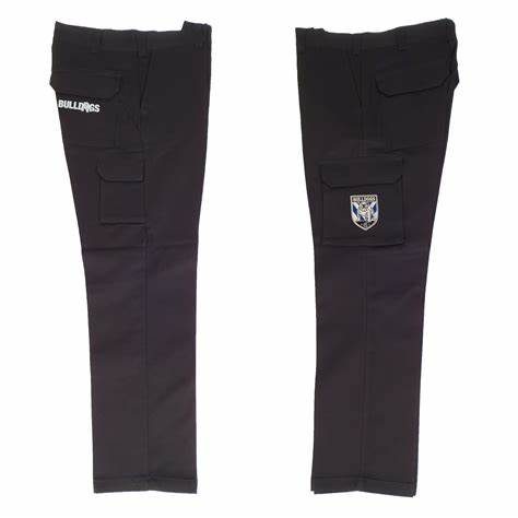 Canterbury Bulldogs NRL Cargo Work Long Pants Black Carousel 1