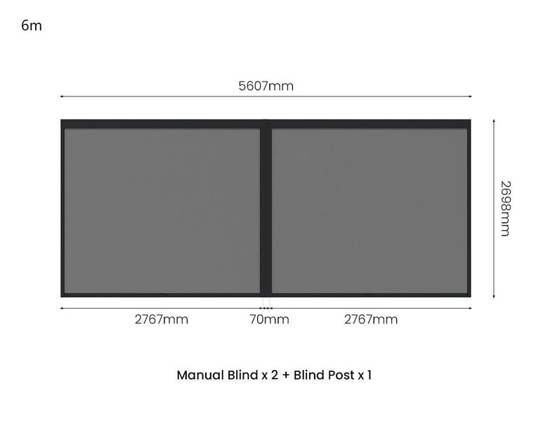 Final stock clearance - Blind For Wall Mounted Pergola White 6m Carousel 2