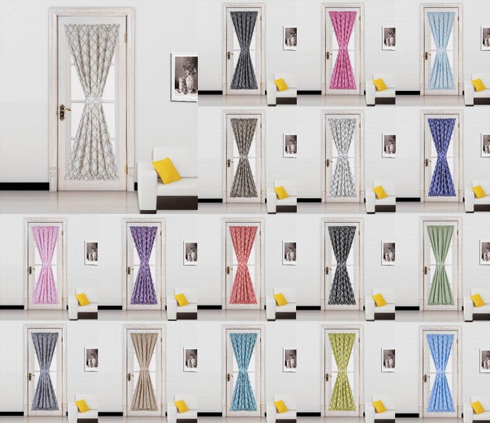 1PC SHADE COLOR LINED BLACKOUT FRENCH DOOR WINDOW PANEL 55"x72" ELLA FS Carousel 1