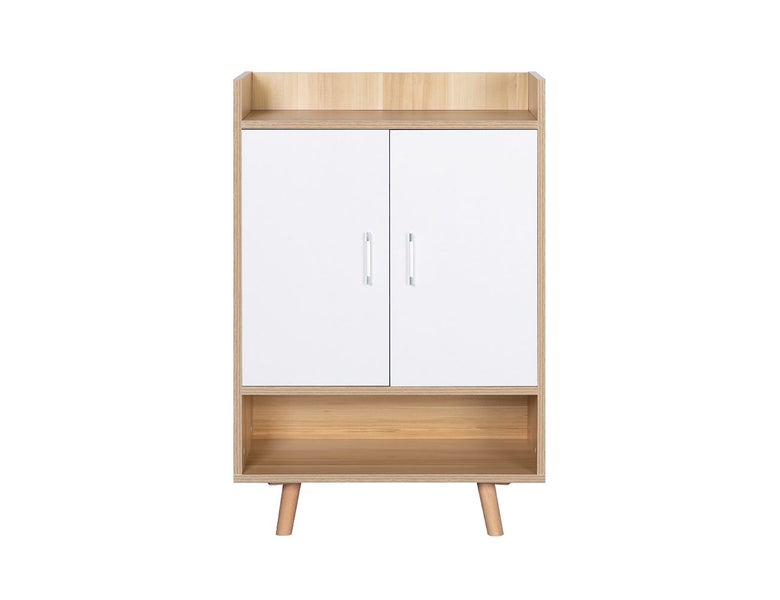 Sandfly Compact Scandi-Style Shoe Cabinet with Shelves Carousel 2