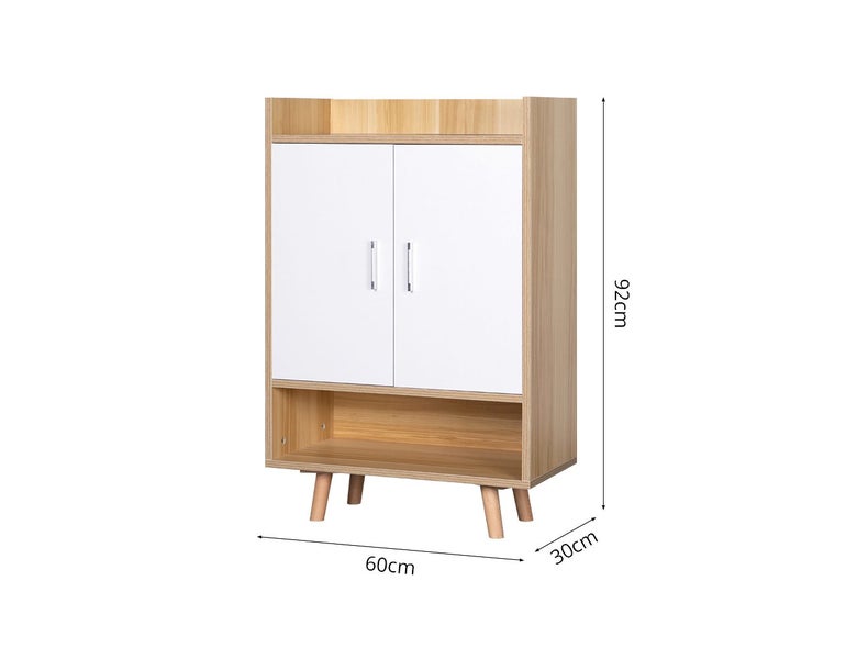 Sandfly Compact Scandi-Style Shoe Cabinet with Shelves Carousel 4