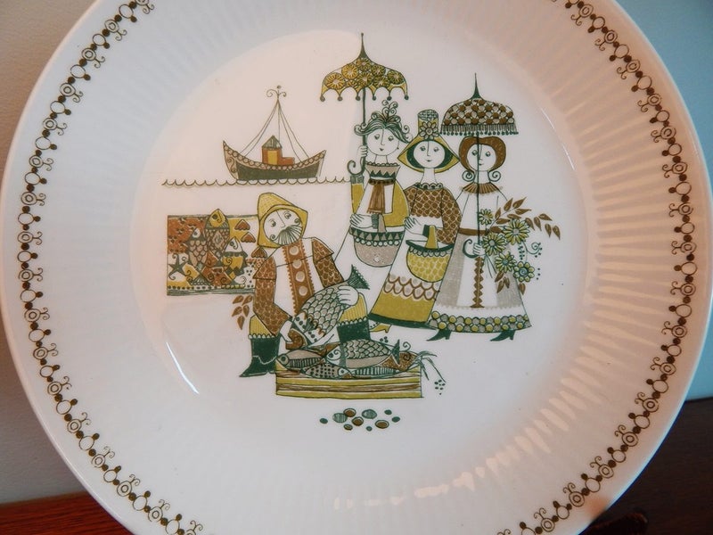 =RARE SCANDI Figgjo Flint “Market” PLATE, NORWAY= Carousel 2