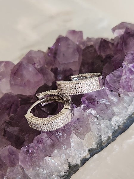 Moissanite Diamond (D Colour, VVS1 Clarity) Earrings in solid 925 Silver Carousel 1