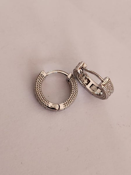 Moissanite Diamond (D Colour, VVS1 Clarity) Earrings in solid 925 Silver Carousel 10