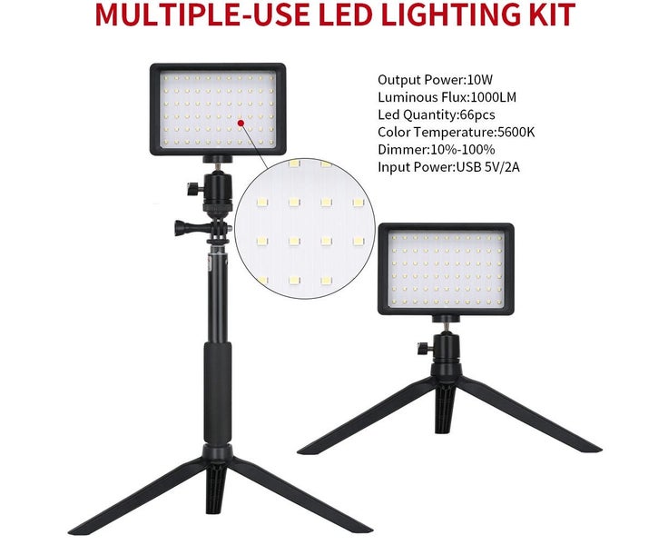 2pcs USB LED Video Lights Kit Fill Light Carousel 2