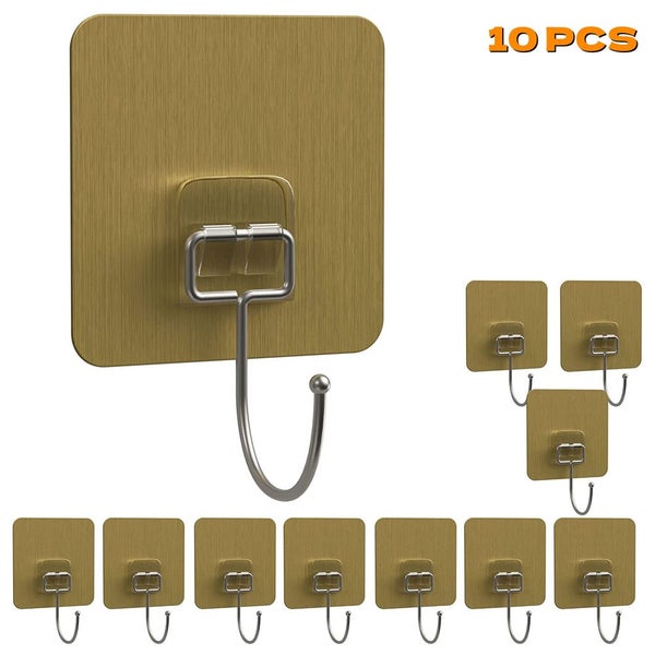 1Pcs Adhesive Sticky Hooks Heavy Duty Wall Seamless Hook Hangers Transparent Carousel 20