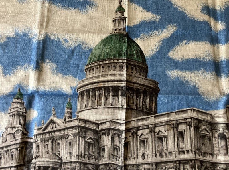 VINTAGE ST PAULS CATHEDRAL LINEN (ULSTER) TEA TOWEL c. 1960's Carousel 2