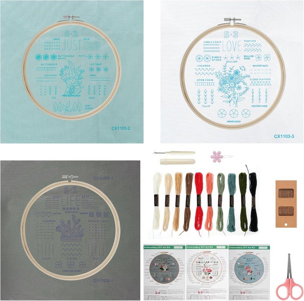 Embroidery Kits Embroidery Starter Kits Handmade Needlepoint Kits for Adults K Carousel 1