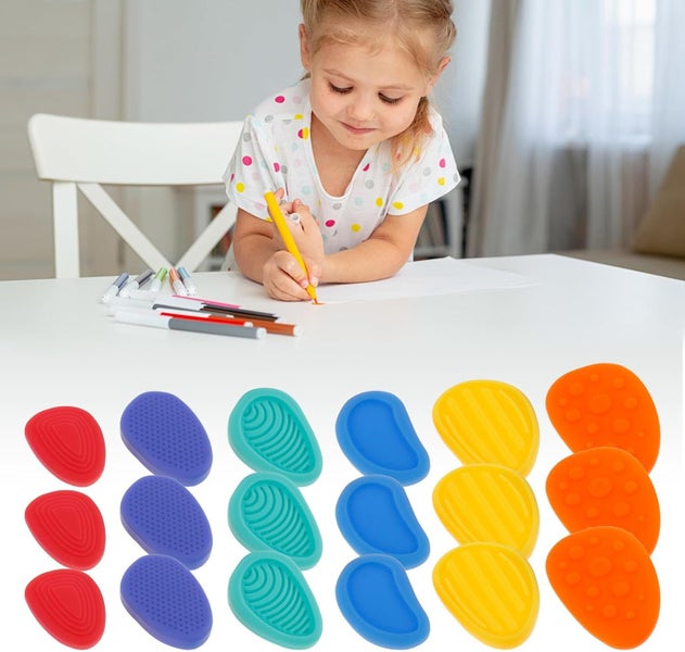 Fidget Toys Sensory Stone for Kids Silicone Worry Stone Colorful Stress Relief Carousel 1