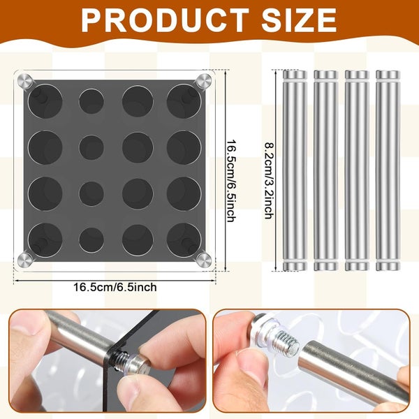 Chess Piece Mold Stand Holder Chess DIY Silicone Molds Accessories with 1 Hold Carousel 2