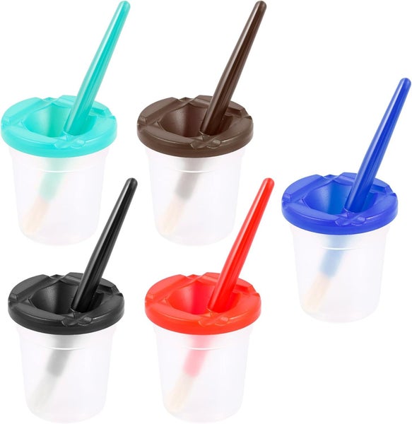 No Spill Paint Cups with Lids Paint Containers Spill Proof Paint Cups with Bru Carousel 1