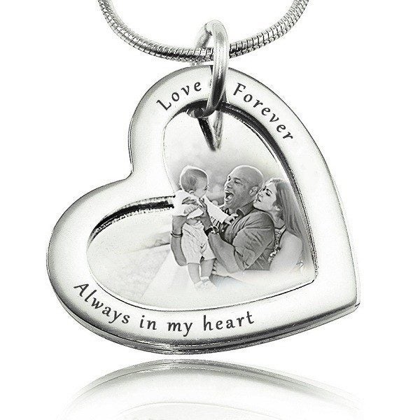 Love Forever Photo Necklace – Silver (we use your photo!) Carousel 1