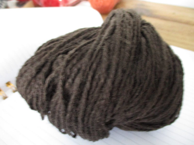 A # PURE WOOL 8 PLY " Dark Chocolate Brown " 750 Grams Bulk Lot Carousel 2