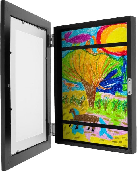 Kids Art Frame Hold up to 150 Artworks, A4 Wall Hanging Child Artwork Picture Carousel 1