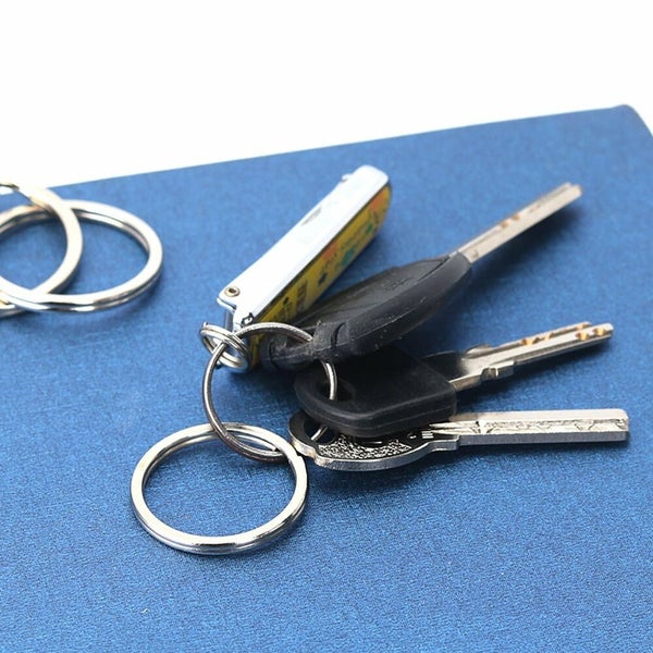 100Pcs Swivel Lobster Clasp Clips Hook Alloy Key Ring Split Durable Keychain DIY Carousel 2