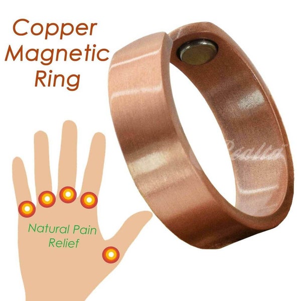 2pcs Copper Magnetic Rings Arthritis Joint Pain Natural Healing Unisex (CLA-M) Carousel 2