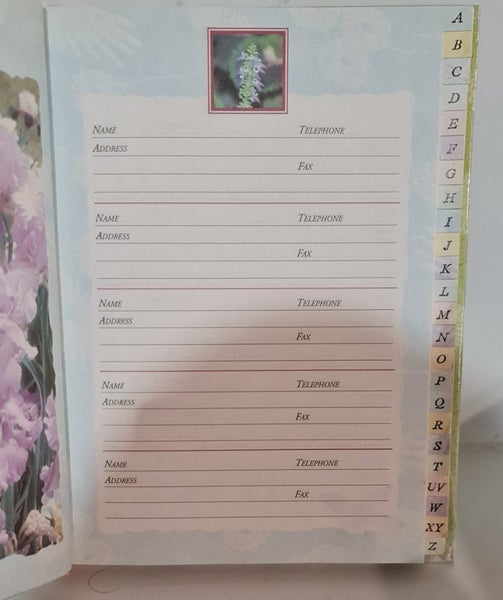 Address & Telephone Book with Flowers ^ Carousel 3