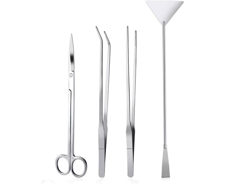 4Pcs Stainless Steel Aquarium Tank Water Plant Tweezers And Scissors Spatul Carousel 2