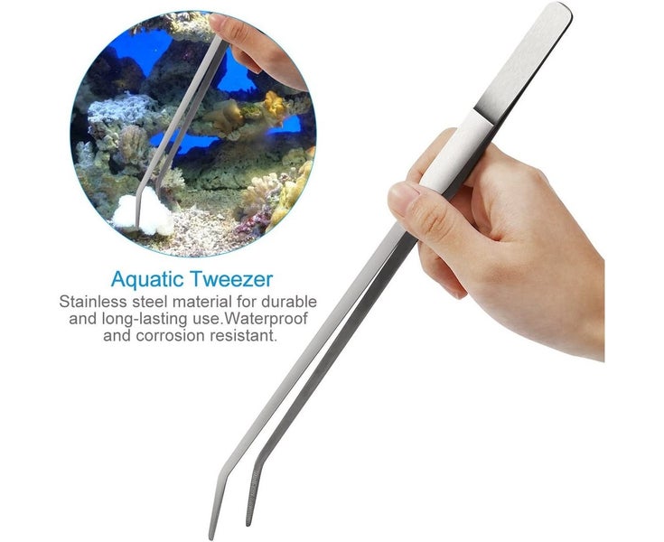 4Pcs Stainless Steel Aquarium Tank Water Plant Tweezers And Scissors Spatul Carousel 7